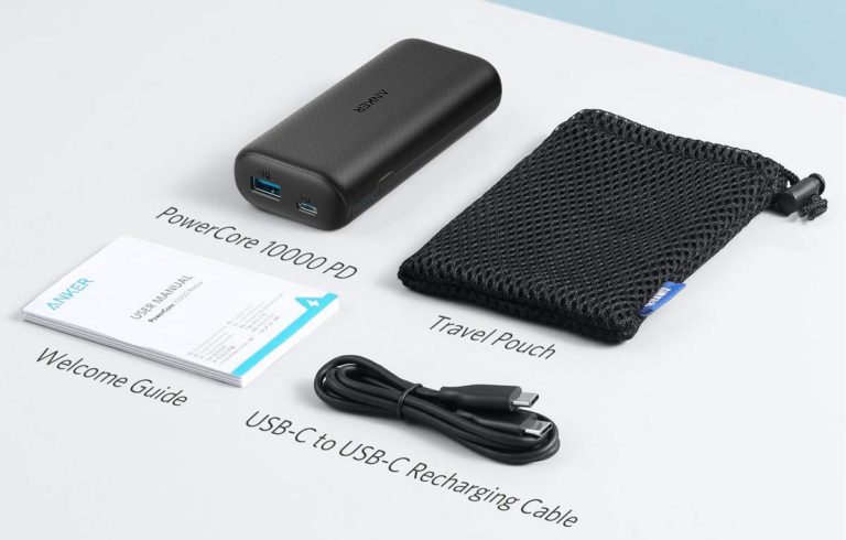 Anker PowerCore 10000 PD, 10000mAh Portable Charger USB-C Power Delivery -min