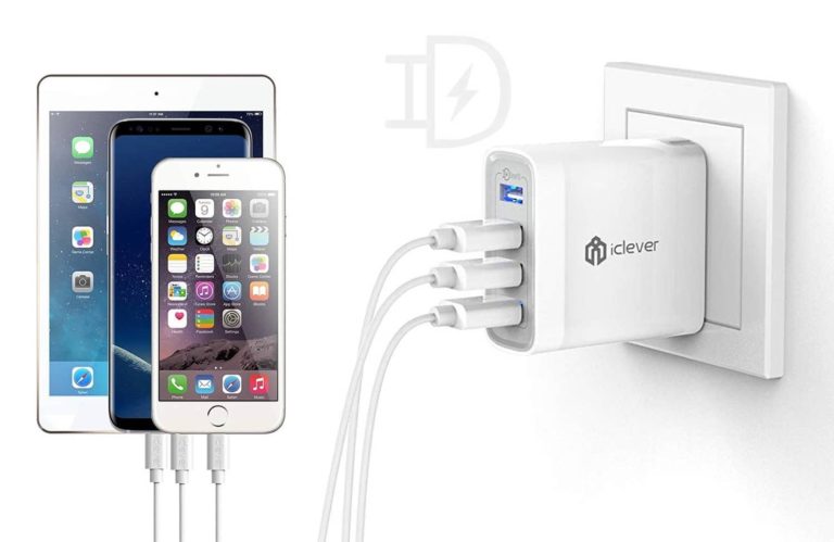 iClever USB Wall Charger, 40W 4-Port Charging Station-min