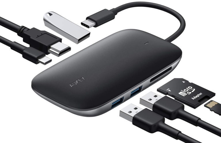 AUKEY USB C Hub 7 in 1 Type C Hub -min