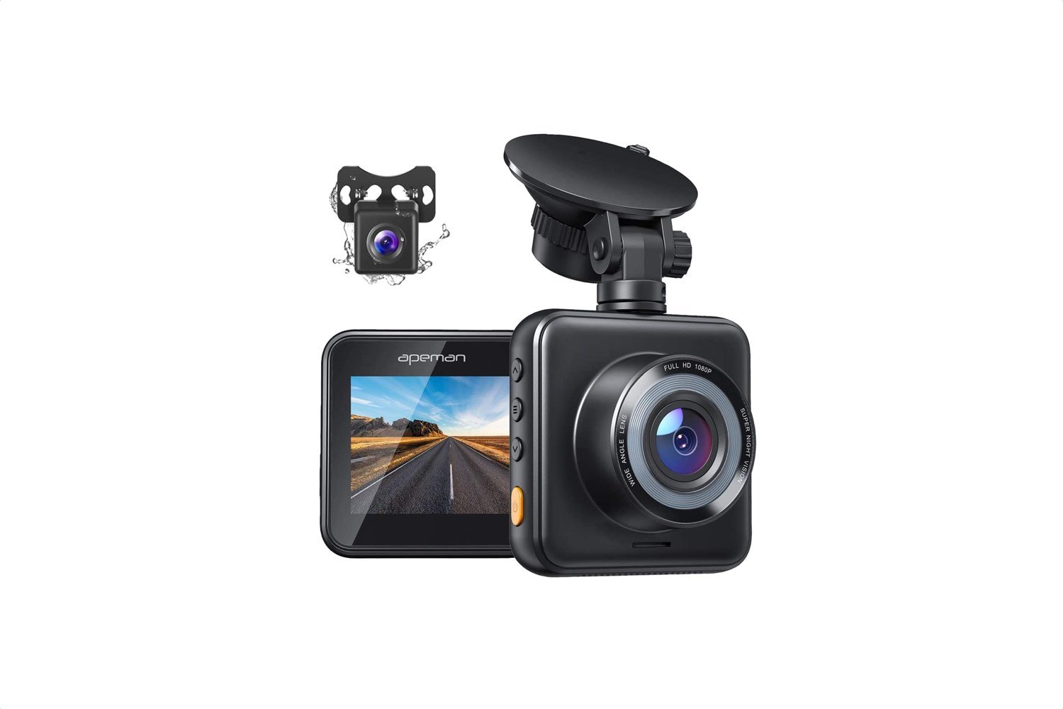 APEMAN Dual Front & Rear Dash Cam For Four Wheelers At $35 Only ($25