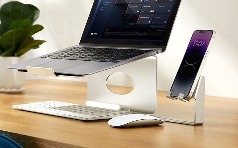 HUANUO Aluminum Laptop Stand with Phone Holder