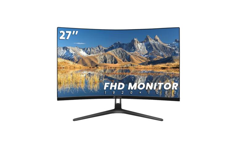 CRUA 27 Curved Monitor, FHD(1920x1080P) VA Panel 1800R