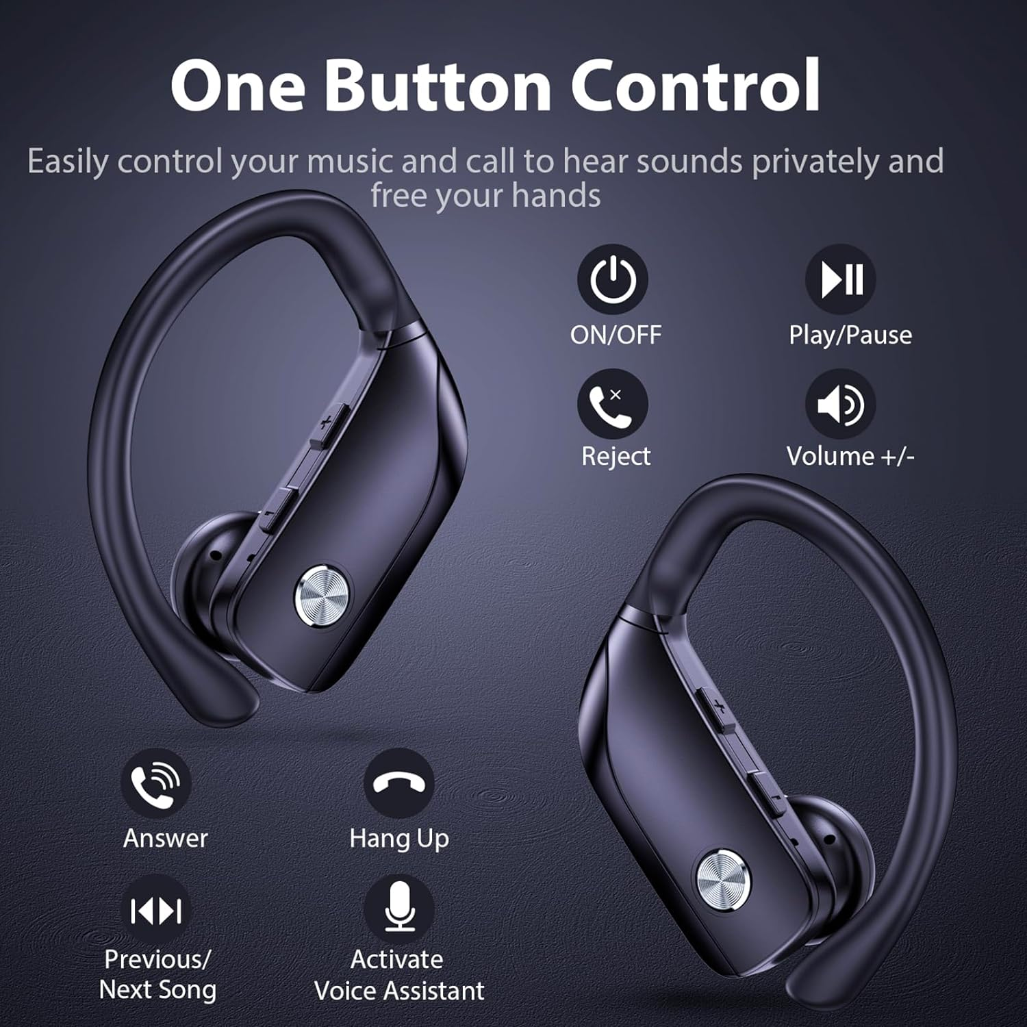 The bmanl Wireless Earbuds Bluetooth Headphones have a sleek black design that makes them look sophisticated and up-to-date. This makes them a stylish accessory for any event. 