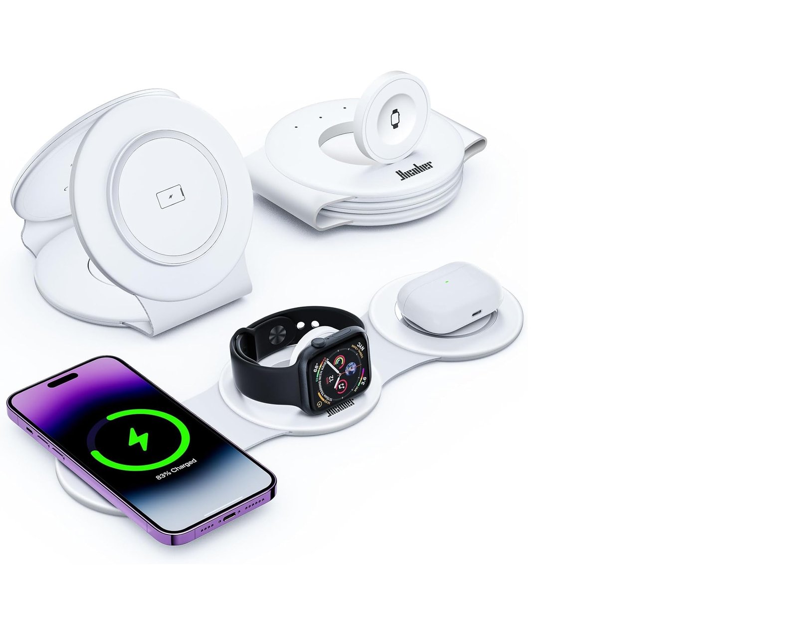 Hicober 3 in 1 Wireless Charging Station for iPhone 15